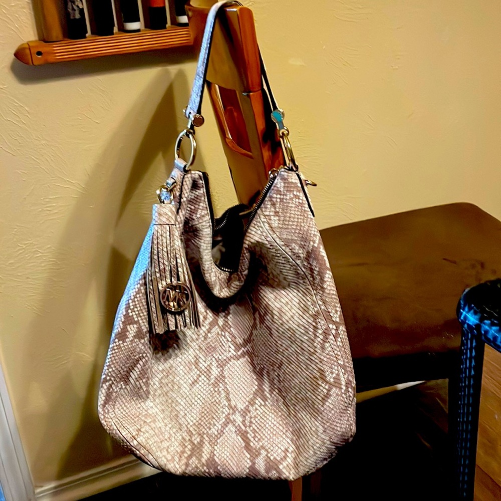 Snakeskin Michael Kors Shoulder Bag